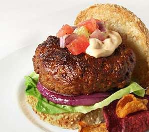 Beer Barbecue Burgers with Cajunaisse