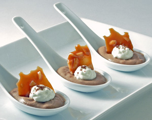 Chocolate Mocha Mousse and Maple Cappuccino Brittle, Tasting Style