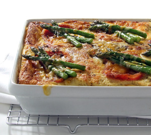 Curried Ham and Asparagus Strata