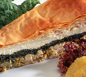 Curry and Chicken Wrapped in Phyllo Pastry