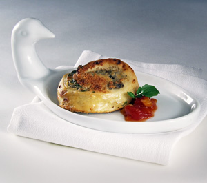 Duck and Watercress Pizza Rolls