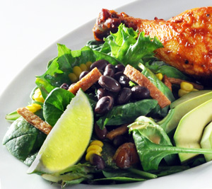 Fresh Greens with Peanut Lime Dressing