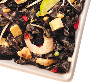 Pad Thai with Squid Ink Fettuccine