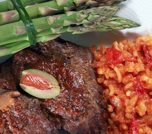 Risotto with Beef Tenderloin & Shiitake Mushrooms