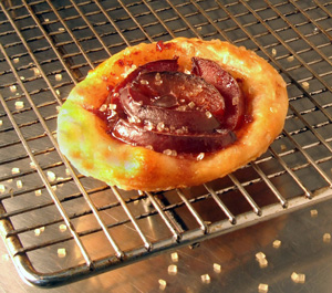 Roasted Damson Plum and Cherry Tart