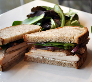 Southwest Chicken Sandwich with Pomegranate Chutney