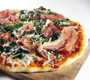 Spinach and Prosciutto Pizza