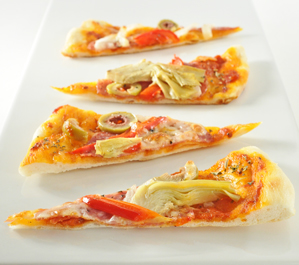 Thin Crust Artichoke and Genoa Salami Pizza